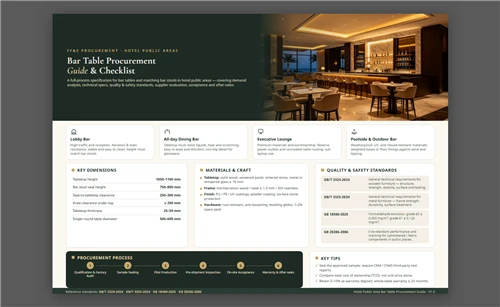 Hotel Public Area Furniture — Bar Table Procurement Guide