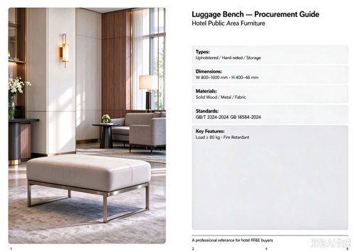 Hotel Public Area Luggage Bench Procurement Guide